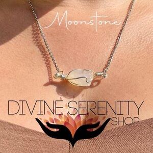 Serenity Silver  Moonstone Necklace